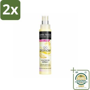 John Frieda – Spray – Sheer Blonde Go Blonder Lightening – Verhelderend effect – 100 ml - Voordeelverpakking - 2 stuks - Go blonder spray - Oplichten haar