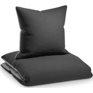 Sleepwise Soft Wonder-Edition Beddengoed - dekbedovertrek - 100% Microvezel-Fleece - Oeko-Tex® Standaard 100 - Vrij Van schadelijke stoffen - Ritssluiting - 135 X 200 Cm - 1 X Kussensloop: 80 X 80 Cm - Donkergrijs