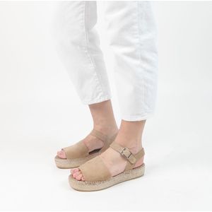 Manfield Suède Espadrilles Beige