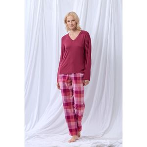 Lords & Lilies pyjama dames - wijnrood - 252-50-XPZ-W/482 - maat XXL