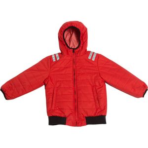 Ducksday - jas - winterjas - kinderen - omkeerbaar - unisex - rood - waterdicht - 152-158 - 10/12 jaar