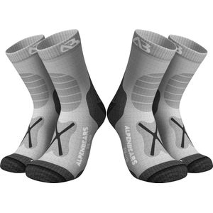 AlpenBears - Wandelsokken - Merinowol - 2 Paar - Professionele Trekkingsokken voor Dames en Heren