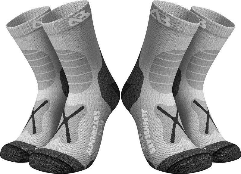 AlpenBears - Wandelsokken - Merinowol - 2 Paar - Professionele Trekkingsokken voor Dames en Heren