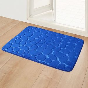 Blauwe Badmat 40x60cm - Douchemat - Voor Warme Voeten - Vochtabsorberend - Anti Slip - Uitwasbaar