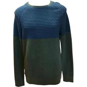 Cast Iron - Neck Cotton - Trui - mannen - Blauw/Groen - Maat L