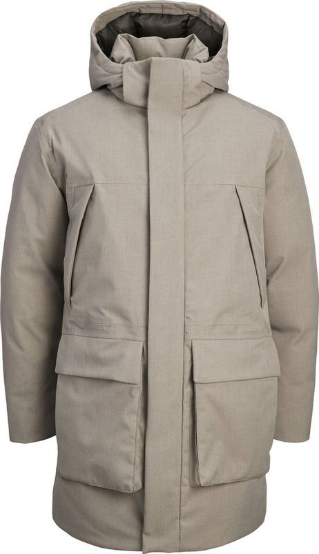 Jack & Jones - Moon Melange - Parka - Dik Gevoerd - Afneembare Capuchon
