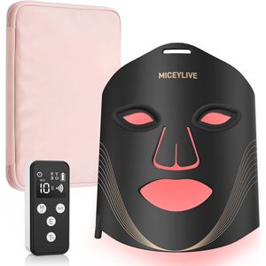 LED gezichtsmasker met 6 modi en afstandsbediening - Lichttherapie voor anti-veroudering, rimpels en acne