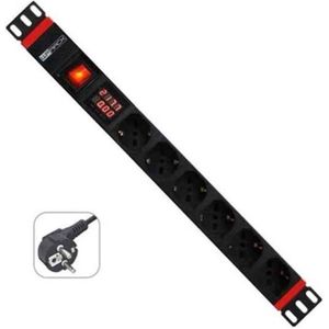 Wp - WPN-PDU-G03-06 - Rack-stekkerdoos - 19 inch - 8 Stopcontacten