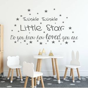 Twinkle Twinkle Little Star - Donkergrijs - 80 x 43 cm - baby en kinderkamer - teksten en gedichten baby en kinderkamer alle