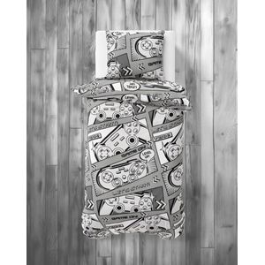 Katoen kinderdekbedovertrek Level Up - 140x200 + 70x80 cm