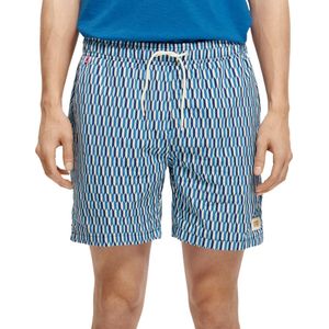 Scotch & Soda Mid Length Mini Printed AOP Zwemshort Heren - Maat S