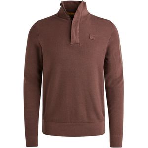 PME Legend - Half Zip - Bruin - Half Zip Collar Cotton Knit PKW2509322/8203