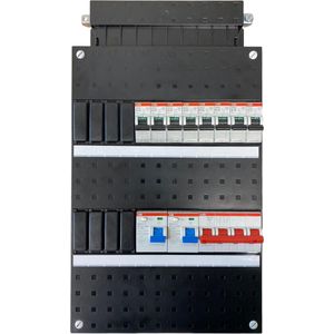 ABB groepenkast 8 groepen, 2 aardlekschakelaars 2-P, 1 hoofdschakelaar 4-P