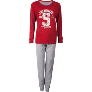 Irresistible Dames Pyjama - Katoen - Rood - Maat L