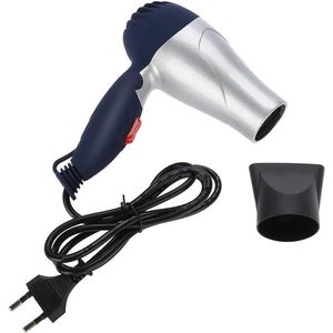 Lichtgewicht Opvouwbare Haardroger Draagbaar Verstelbaar Klein Compact Reisdroger voor Kamperen Camper 220V EU-stekker (Zilver)