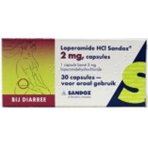 Sandoz - Loperamide HCI - Diarreeremmer - 2mg - 3 x 30 Capsules