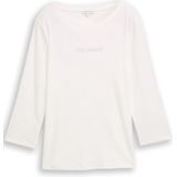 Tom Tailor Slim fit shirt met lange mouwen en glitterlogo