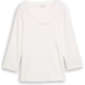 Tom Tailor Slim fit shirt met lange mouwen en glitterlogo