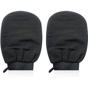 Peelinghandschoenen - Exfoliatie - Set van 2 - Zwart - Vezels
