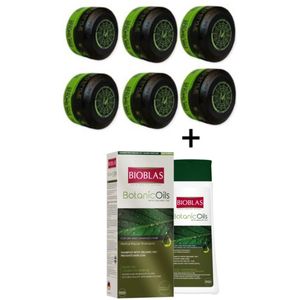 Gold Style Fibre Aqua Green Web Pomade - Styling Wax 4 - 900ML - Haar wax Mannen - Styling Wax + Bioblas Shampoo voor beschadigd en droog haar 360 ml