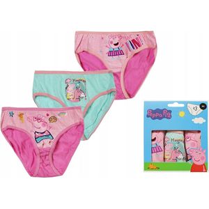 Peppa Pig Set van 3 Onderbroeken voor Meisjes (110/116) - 100% Katoen - 2x Roze, 1x Mint - Comfort en Kwaliteit!