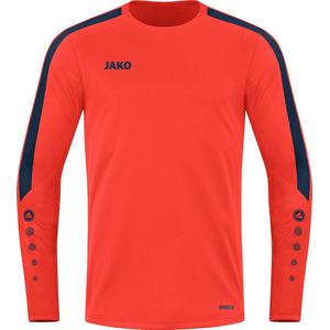 JAKO Power Sweater Kind Oranje-Marine Maat 152