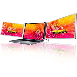 Ohana DT - Portable Monitor Triple - Full HD - Triple Scherm Laptop - Laptop Scherm Uitbreider - 2 Jaar Garantie - Grijs