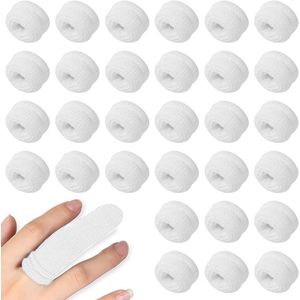 OIMG Vingercondoom - Vingerbuddie - Lang vingerverband - Vingerbeschermers - Gegraveerde anti - Anti-snijvingerbedjes - snijvingerbedjes - Vingerbescherming bij verwondingen - Kan worden gebruikt in de keuken, op het werk - 30 Stuks - wit