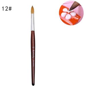 Kolinsky Acryl Penseel - #12 - Donkere Kastanje - Nagelborstel