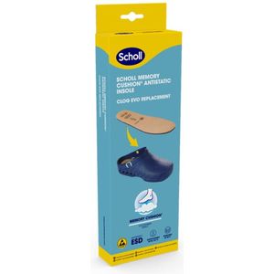 Scholl Inlegzolen Memory Cushion Antistatisch voor Klomp Clog Evo Unisex - Taupe