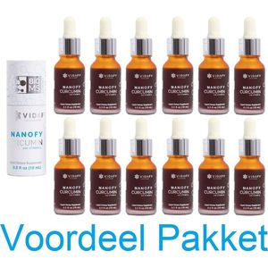 Nanofy Curcumin 15ml Vidafy Voordeelpakket 12 in 1