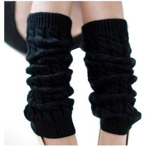 Beenwarmers voor dames - Gebreid - Warme winterleggings - Lange kousen - Past bij laarzen en leggings - Gevoerde beenwarmers - Lange kabelgebreide kousen in herfst/winter - Slouch sokken - Beste kerstcadeau voor meisjes - 40 cm lang - Zwart