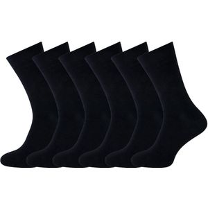 Heren sokken | Katoenen sokken | Merk: Basset | Kleur: Zwart | Maat: 39 t/m 50 | 6 Paar