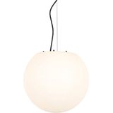QAZQA nura - Moderne Hanglamp voor buiten - 1 lichts - Ø 35 cm - Wit - Buitenverlichting