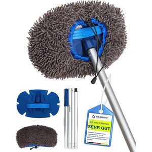 Professionele Autowasborstel Cover Set met Telescoopstang en Draaibare Kop - Ideaal voor Auto's en Motorfietsen