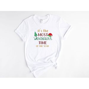 Lykke | It's The Most Wonderful Time Of The Year T-shirt | Mannen - Vrouwen - Unisex | Katoen | Wit | Maat S