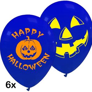 Halloween Neon ballonnen, 6 stuks