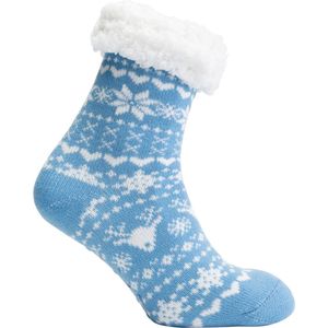 Warme Kerstsokken blauw-wit