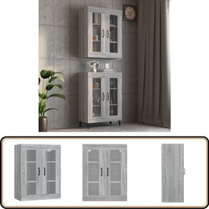 vidaXL Hangkast 69,5x34x90 cm grijs sonoma eikenkleurig