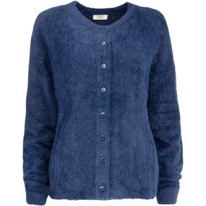 NED Vest Frino Las Rmj Furry Knit 25w1 U172 06 3012 Nightshadow Blue Dames Maat - L