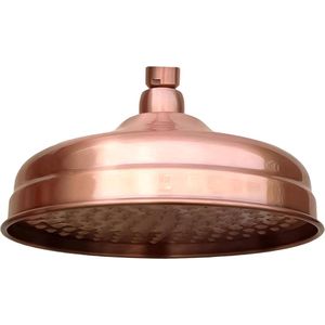 Rode Koper Ronde 8 Inch Regendouche Hoofd - Antiek - Douche Arm Extensie Pijp