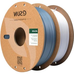 PLA filament 1.75mm ePLA hoge snelheid - dimensionale nauwkeurigheid 0.03mm - 1KG spoel - 2 spoelen - 3D afdrukken - Grijs+Koud Wit