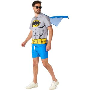 Suitmeister Batman™ - Heren Zomer Set - Halloween Kostuum en Carnavalsoutfit - Blauw - Maat XXL