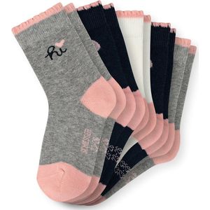 SCHIESSER - Hi - Huissokken - Grijs/Rosa/Zwart/Wit - 5 Pack