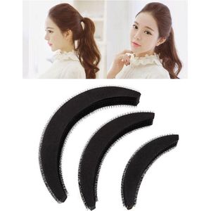Toupeer blokjes - Haar touperen - Volume Opsteken - Bumpit Haar Croissant - Zwart - 3 stuks