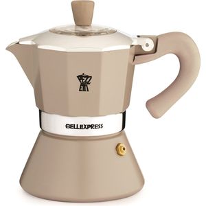Pezzetti espressomaker - koffiemaker - 6 kops - alumium - brons - inductie - gas - elektrisch - percolator