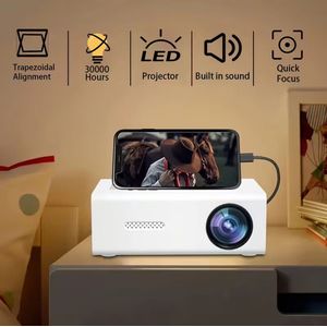 Mini HD‑Projector met Afstandsbediening – Ingebouwde Speakers – Zakmodel