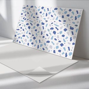 Wallfluent Vinyl Wandpaneel - Abstract gevlekt patroon Zelfklevende Wandbekleding - 120 cm x 60 cm - Blauw Vinyl Wandpaneel - 1 stuk - Rechthoekig Wandbekleding Vinyl - Texturen Wandpaneel - Wandpaneel PVC - Wandpaneel Keuken en Badkamer