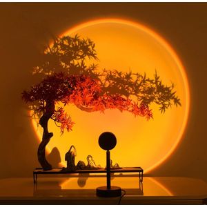 Sunset projector - TikTok lamp - Sunsetprojector - Kristallen lamp - Kristallen tafellamp - Sunset lamp