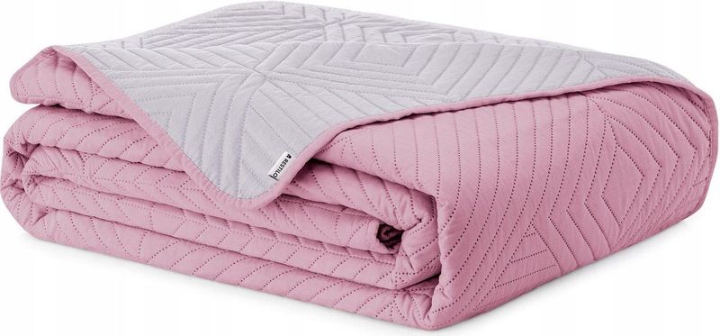 Sprei - Roze - Grijs - Dubbelzijdig - Wasbaar op 30 Graden